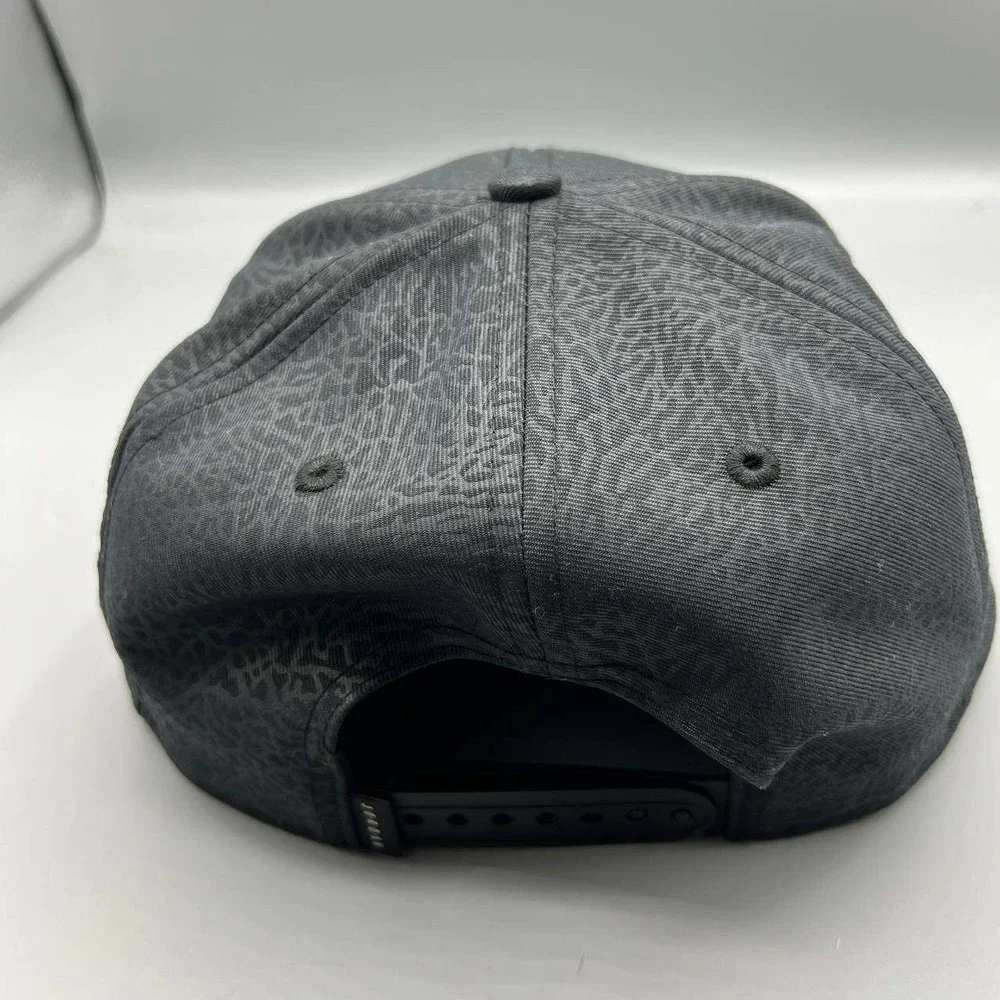 Air Jordan Hat Men Black Cement Elephant Gold Metal‎ Jumpman Snap Back Cap
